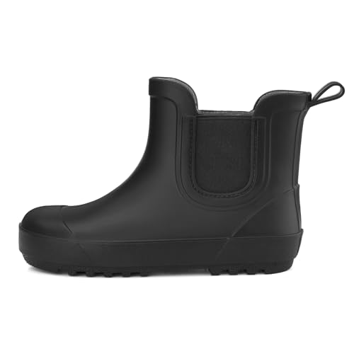 HISEA Rain Boots for Kids Waterproof, Ankle Rubber Boots for Boys Girls Toddler/Little/Big Kid