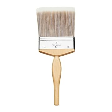 Fit For The Job 4 inch Diamond DIY Paint Brush For A Smooth Finish Painting with Emulsion, Gloss and Satin Paints on Walls, Ceilings, Furniture, Wood & Metal, 4" 100mm