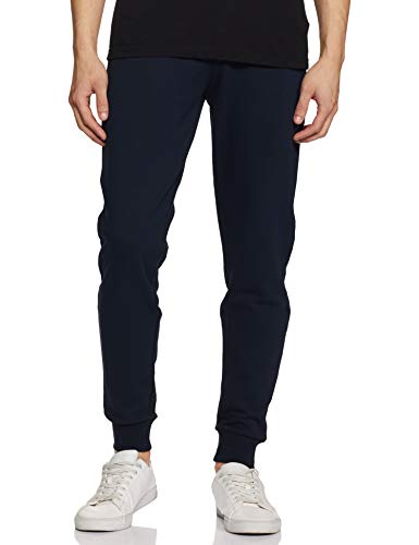 Image of Marks & Spencer Mens Solid Mid Rise Regular Fit Jogger