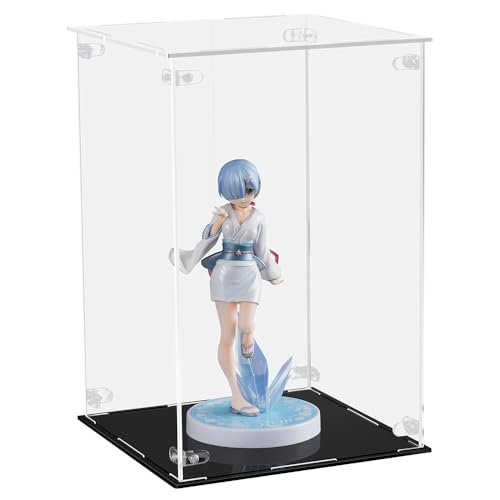 Chuiendi フィギュアケース 幅20cm×奥行20cm×高さ30cm 板厚3mm アクリルケース 高強度接続構造 より頑丈 コレクションケース 防汚れ 手袋 クリーニングクロス付き ディスプレイケース 簡単収納