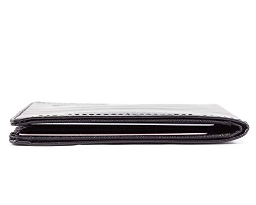 Big Skinny Men's World Leather Bi-Fold Slim Wallet, Holds Up to 35 Cards4