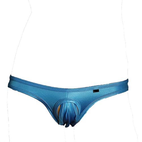 Men's Silk Satin Briefs Bikini Low Rise with Bulge Pouch Underwear