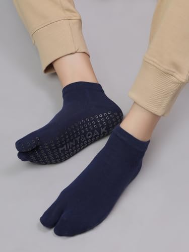 Image of Mint & Oak Unisex Two-Toe Grip Socks Anti-Slip Socks for Yoga, Pilates, Home & Elderly Use | Non-Skid Sole for Fall Prevention | Breathable & Stretch Fit