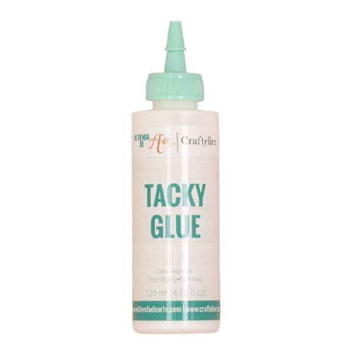 Craftelier - Tacky Glue | Pegamento Líquido Multiusos Extrafuerte para Proyectos de Scrapbooking y otras Manualidades | No tóxico | Secado Transparente, Flexible y Resistente - Cantidad 120 ml