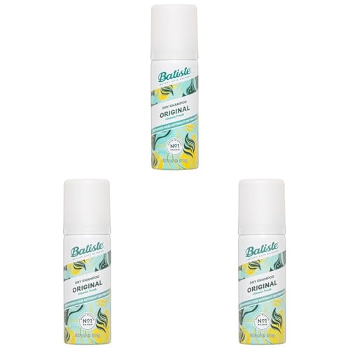Batiste Champú en Seco Original - con Una Fragancia Limpia y Clásica, Pelo con Aspecto Limpio y Fresco, Spray, Tamaño Viaje, Fresh, 50 ml (Paquete de 3)