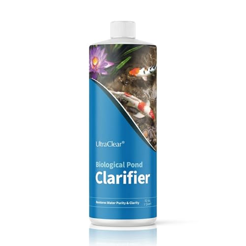 Image of Pond Clarifier for Outdoor Ponds - Treats up to 80,000 Gallons - Concentrated Live Beneficial Bacteria - - Clears Cloudy Pond Water - Safe for Fish, Plants, Pets and People