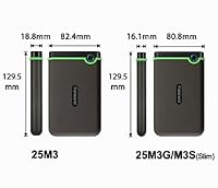 Transcend TS1TSJ25M3 StoreJet M3 Anti-Shock 1TB externe Anti-Shock Festplatte (6,4cm (2,5 Zoll), 5400 rpm, 8MB Cache, USB 3.0) grau-grün – Ansicht 3