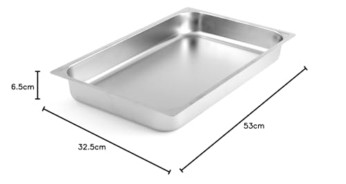 Bandeja Gastronorm Mori 2A inox de 53x32,5 cm para evitar deformaciones en horno 3