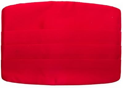 Frankers Men’s 4-pleat Poly Satin Solid Color Adjustable Cummerbund, Multiple Color Available