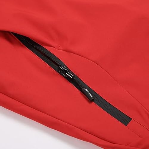 Image of Men's Waterproof Windbreaker with Removable Hood Lightweight Rain Coats for Casual Hiking Cycling