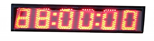 Compte à rebours LED horloge murale 6 digits avec secondes Gowe