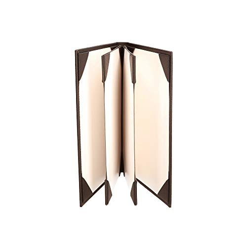 Capas de Menu Feitas em Couro Sintético (Kit 10 Unidades) - A4 - Cardapios para Restaurante (6 Págin