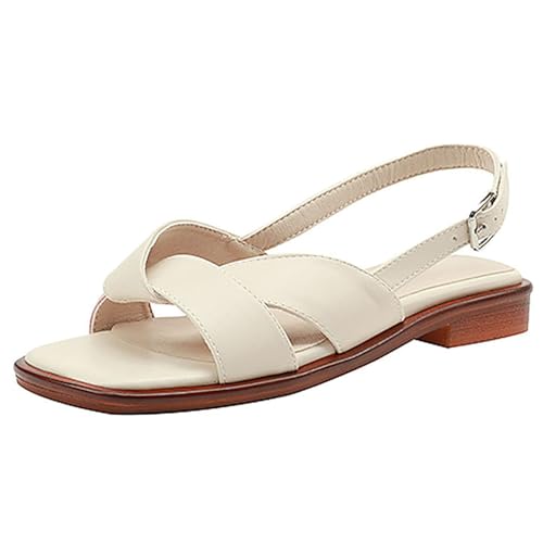 Women's Sandals Open Toe Ankle Strap Flat Summer Cute Casual Sandals Dressy Shoes