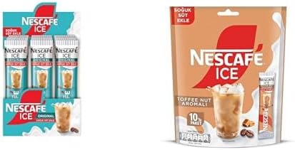 NESCAFÉ Milky Ice Original 24'lü Paket (24x10.5 G) ve NESCAFÉ Ice – Toffee Nut Aromalı 10'lu Paket (10x10.6 G)