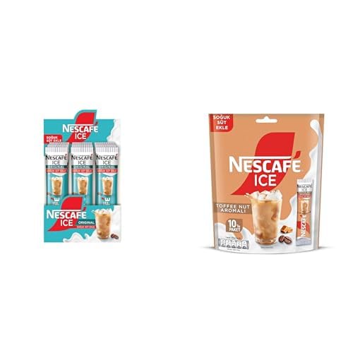 NESCAFÉ Milky Ice Original 24'lü Paket (24x10.5 G) ve NESCAFÉ Ice – Toffee Nut Aromalı 10'lu Paket (10x10.6 G)