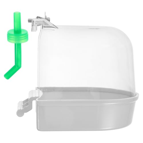 Totority Bird Bath Basin for Birds Parrot Shower Box with Smooth Edges Leakproof Design Easy to Install Cage Fun Bathing Experience for Lovebirds and Parakeets
