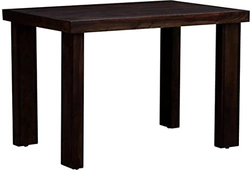 Image of MURALICRAFT Solid Sheesham Wood Square Dining Table 4 Seater | Four Seater Dinning Table with 4 Cushioned Chairs for Home | Wooden Kitchen Dinner Table Dining Room Sets for Restaurants | Walnut