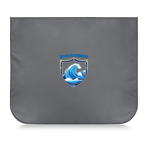 FOSHIO Magnetic Car Hood Cover 57 x 71 inches Universal Fits Most Sedans SUVs and Trucks Waterproof Snow & Ice Protector Soft Fleece Lining to Prevent Scratches Heat & UV Insulation