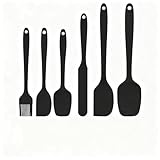 Silicone Spatula Set of 6, High Temperature Resistant, Food Grade Silicone, Dishwasher Safe, for Baking and Cooking