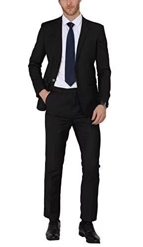 Men's Suits Slim Fit 2 Piece Suit Single Breasted Two-Button Notched Lapel Blazer Formal Elegant Wedding Prom Tuxedo