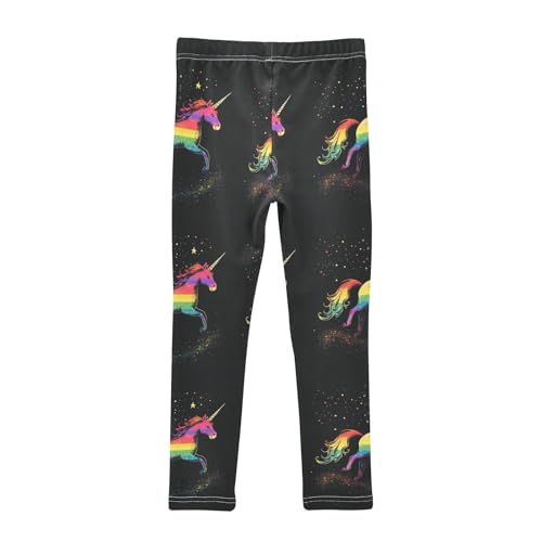 Rainbow Horse Unicorn Stars Girls Casual Leggings for Kids Printed Long Pant Bottoms Stretch and Soft2