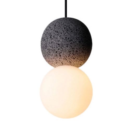 Lampe suspendue marbre style japonais éclairage doux pour balcon et restaurant