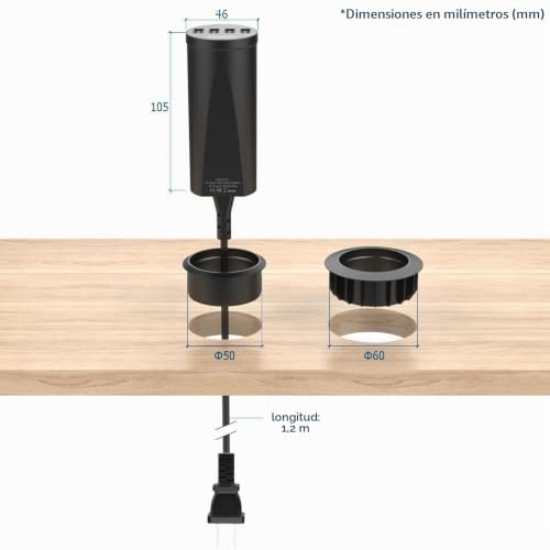 Cargador USB de embutir 2 Imagen adicional