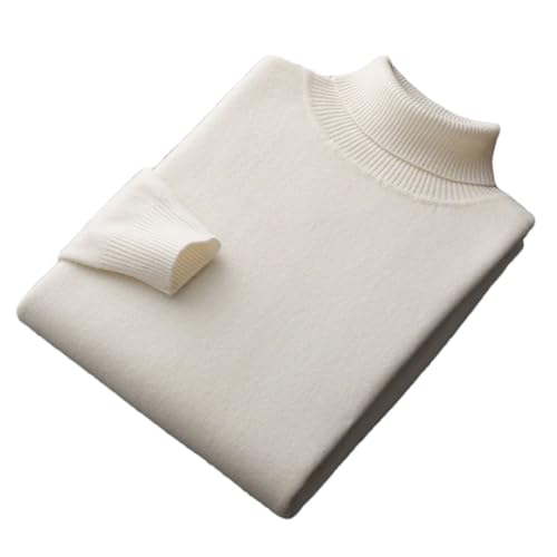 Men's Sweater High Lapel Pullover Sweater Business Solid Color Knitted Bottoming