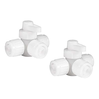 RecPro RV Plumbing Hardware | 06910 | 3-Way 1/2" Compression Fitting Directional/Bypass Valve | Pex Pipe/Tubing Fittings (2 Fittings)