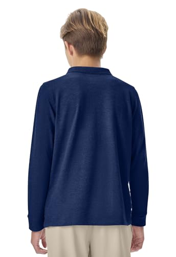Image of Classroom School Uniforms Big Kid Long Sleeve Pique Polo CR835Y
