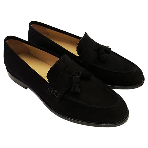 Mocasines clásicos de ante con borlas