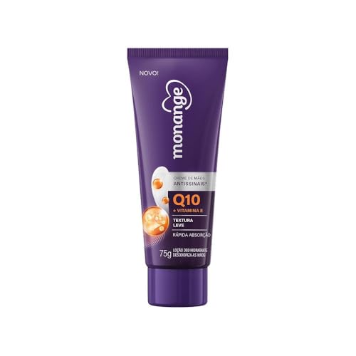 Monange Creme Para Mãos Anti-Idade Q10 E Vitamina E Com Ação Desodorante 75G