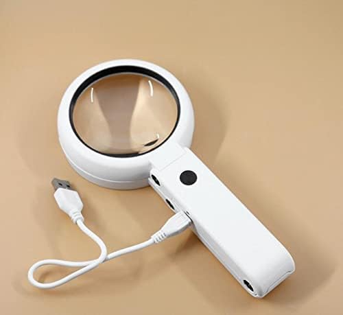 Magnifying Glass 5X 11X USB Rechargeable Desktop Table Lamp Reading Magnifying Glass LED PCB Welding Mobile Phone Repair Hand-held Magnifier