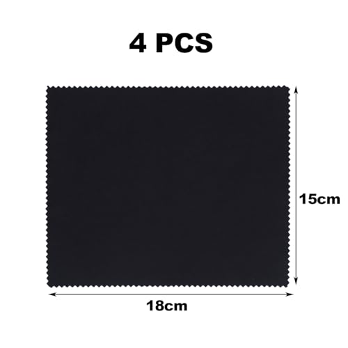 4 Unidades Paño de Gafas,Paños de limpieza de Microfibra de limpieza Ultra Finos Lavables y Reutilizables,Paños de Limpieza de Microfibra para Lentes, Gafas, Pantallas,Tabletas,Anteojos-15 x 18 cm - imagen 2