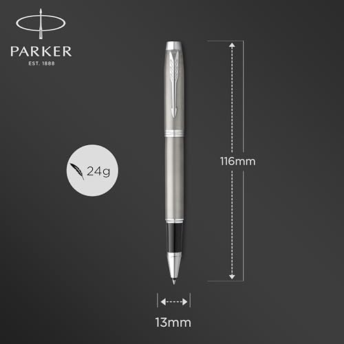 PARKER IM Rollerball Pen | Stainless Steel with Chrome Trim | Fine Point with Black Ink Refill | Gift Box by Parker - Image 3