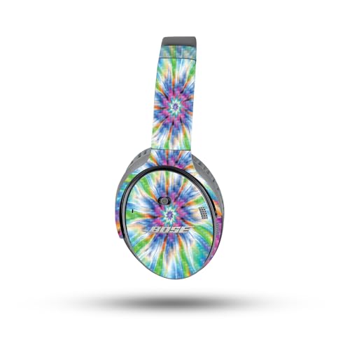Image of MightySkins Carbon Fiber Skin Compatible with Bose QuietComfort 35 II Headphones - Prismatic Vortex | Protective, Durable Textured Carbon Fiber Finish | Easy to Apply