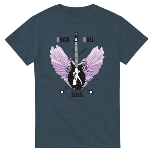 T-shirt violet Rock & Roll 2025 épais pour éviter l'effet transparent et structurer le look