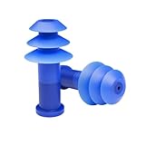 Flents PressureEase Earplugs Designed for Flying, Airplane Pressure Ear Plugs for Ear Pain Relief, 26dB NRR, Soft Comfort Flange, Travel Essential for Takeoff & Landing, 1 Pair + Case, Blue