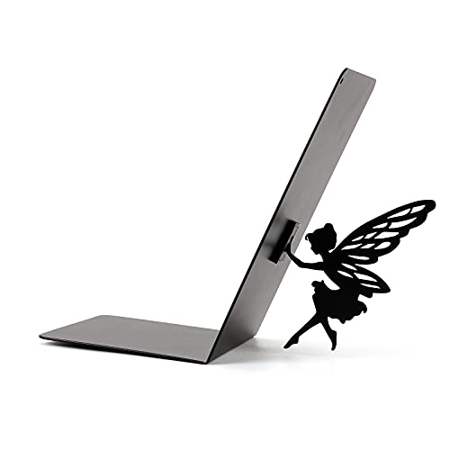 I-TOTAL® – Buchstützen aus Metall – Buchhalter aus Metall, Geschenkidee (Fairy)