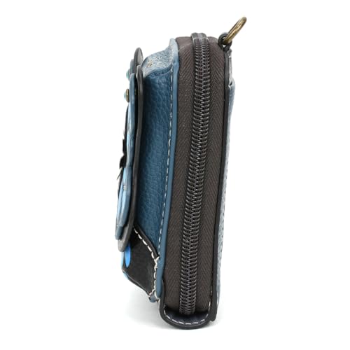 Image of CHALA RFID Cute-C Credit Card Holder Wallet Wristlet - Women Faux Leather Cute-C with Strap