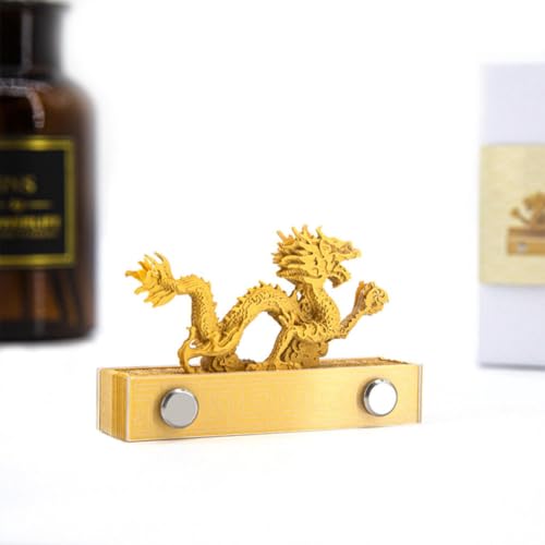 2025 3D-Kalender, 3D-Kunstkalender, 3D-Memo-Block, Kalender 2025, Goldener Drache, Kunstblöcke, Kalender, Wochenkalender, Kunstblöcke, kreativer Schreibtischkalender, Notizblock, einzigartige