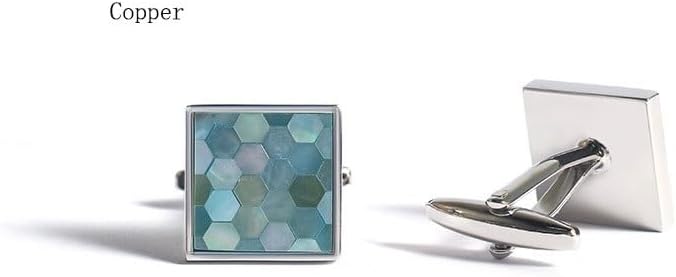 Classic Copper Electroplated Colorful Shell Cufflinks Men's French Shirt Cuff Nails