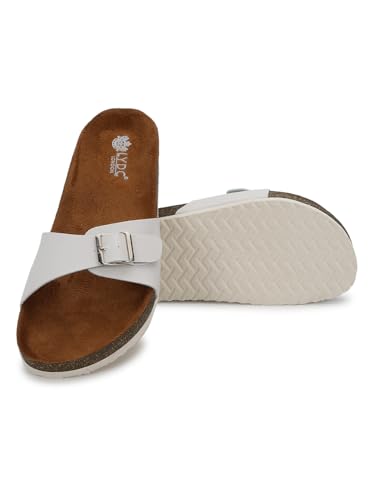 Image of LYDC LONDON Women's Sandals. Lightweight stylish and comfortable flat sandals for office wear and gatherings. Orthopaedic and flat foot friendly. Doctor trusted timeless fashion sandals for women with modern appeal