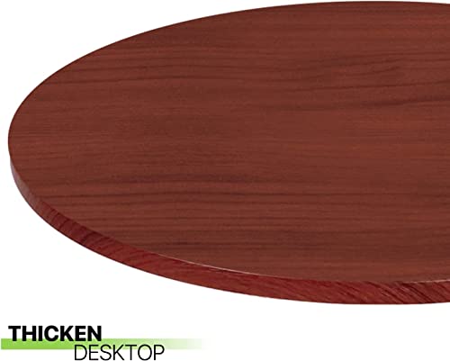 Magshion 23.5'' Round Adjustable Height Wood Bar Pub Table Adjustable Range 27.5"-36" Living Room Dining Room Bar Cocktail Table (Red) #TOP4