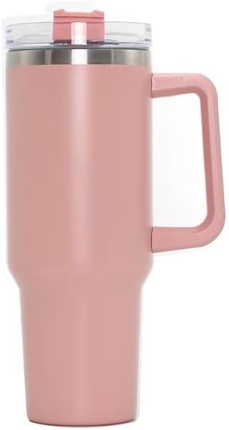 40 oz Tumbler with Handle，Stanley Cup Accessories Include，Insulated Cup Reusable Stainless Steel 304 Water Bottle Mug Cups as a Birthday Gifts For Women Men Friend Coworker (#1肤色), bwb01
