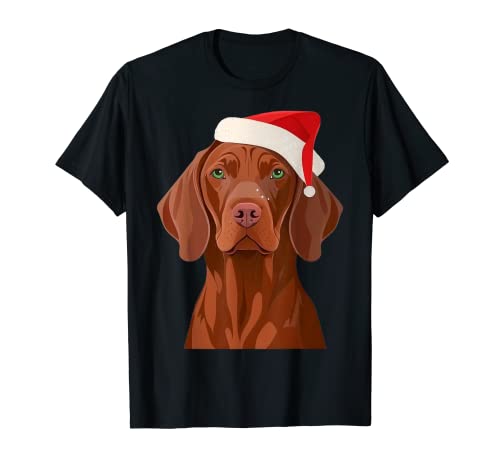 Vizsla Santa en Navidad Vizsla Camiseta
