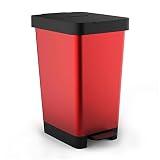 Tatay 1021309 Cubo de pedal smart, 25 l de capacidad, Pedal retráctil,...