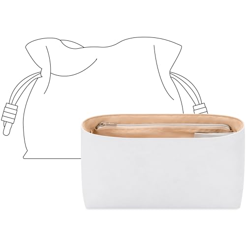 Bolsa organizadora para bolsa LOEWE Flamenco M, ajuste personalizado dentro de bolsa leve e resistente à água com zíper (Vanile)