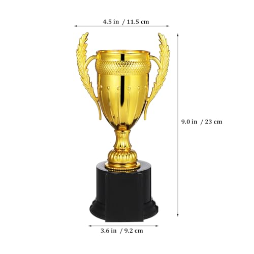 PartyKindom 9 Inch Gold Trophy Cup, Plastic Trophy Awards for Sports Competition, Tournament, Party Game, Reward, Winning Prize by PartyKindom - Image 4
