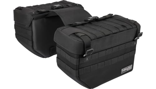 Alforja Thrashin Supply Co TSB-0008 Expedition para Motocicleta - Negro miniatura 1